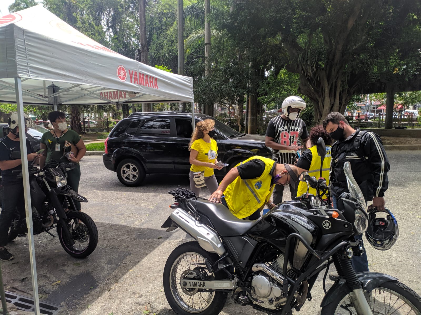 Parada Positiva: Ações educativas com motociclistas na Praça Dom Pedro