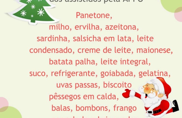 APPO arrecada alimentos para montagem de Cestas de Natal