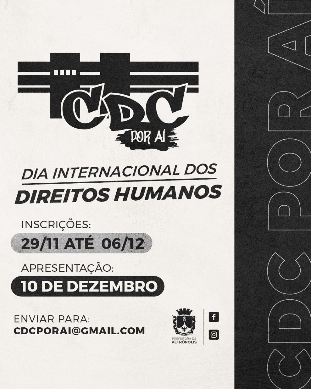 “CDC Por Aí” vai projetar trabalhos sobre o Dia Internacional dos Direitos Humanos