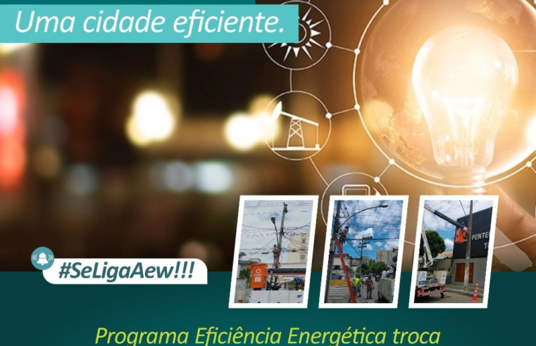 Ruas de Três Rios recebem novas lâmpadas; ação faz parte do Programa Eficiência Energética