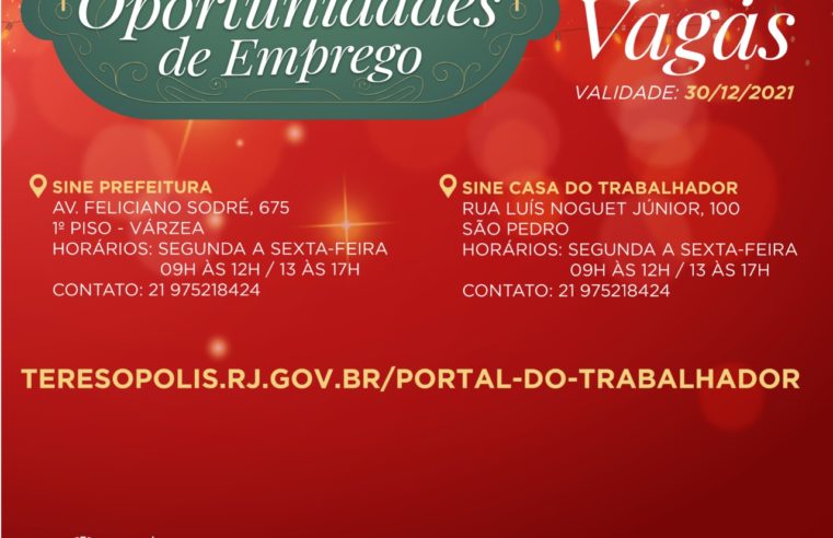 Programa ‘Emprega Terê’ divulga 187 vagas de emprego no SINE Teresópolis