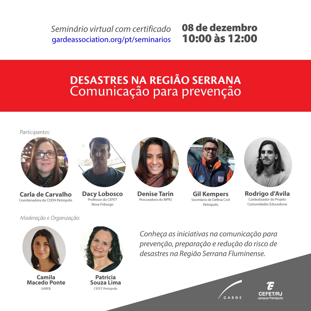 Seminário focado na prevenção de desastres na Região Serrana acontecerá no dia 8