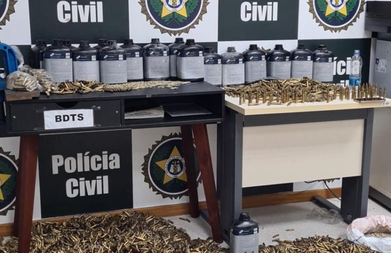 Polícia Civil apreende milhares de munições no Arco Metropolitano