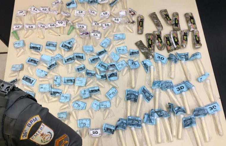 Homem é preso com drogas no Floresta