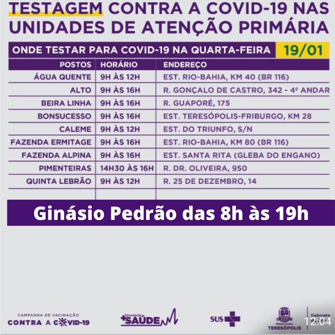 Centro de Atendimento contra o Coronavírus de Teresópolis volta ao Pedrão