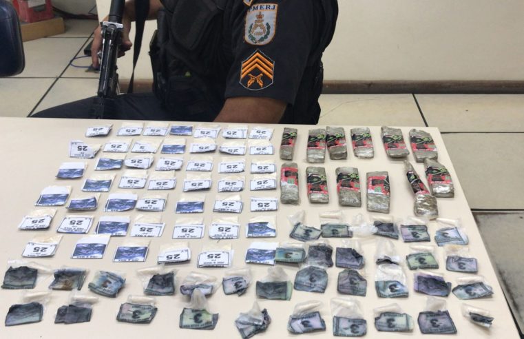 PM apreende cocaína e maconha no Quarteirão Ingelhein