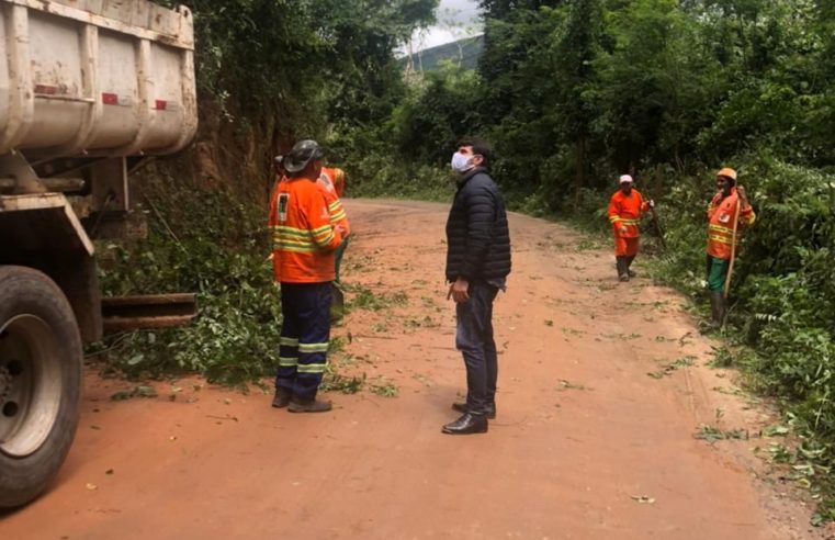 Equipes do DER-RJ atuam nos estragos causados pela chuva