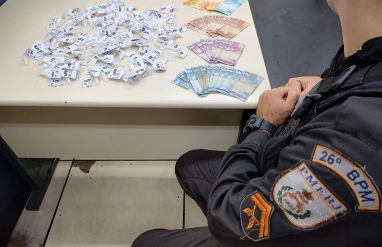 Homem é preso com 136 cápsulas de cocaína no Carangola