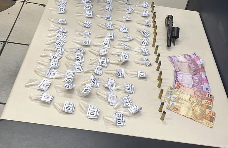 Homem é preso com cocaína e arma na Castelânea