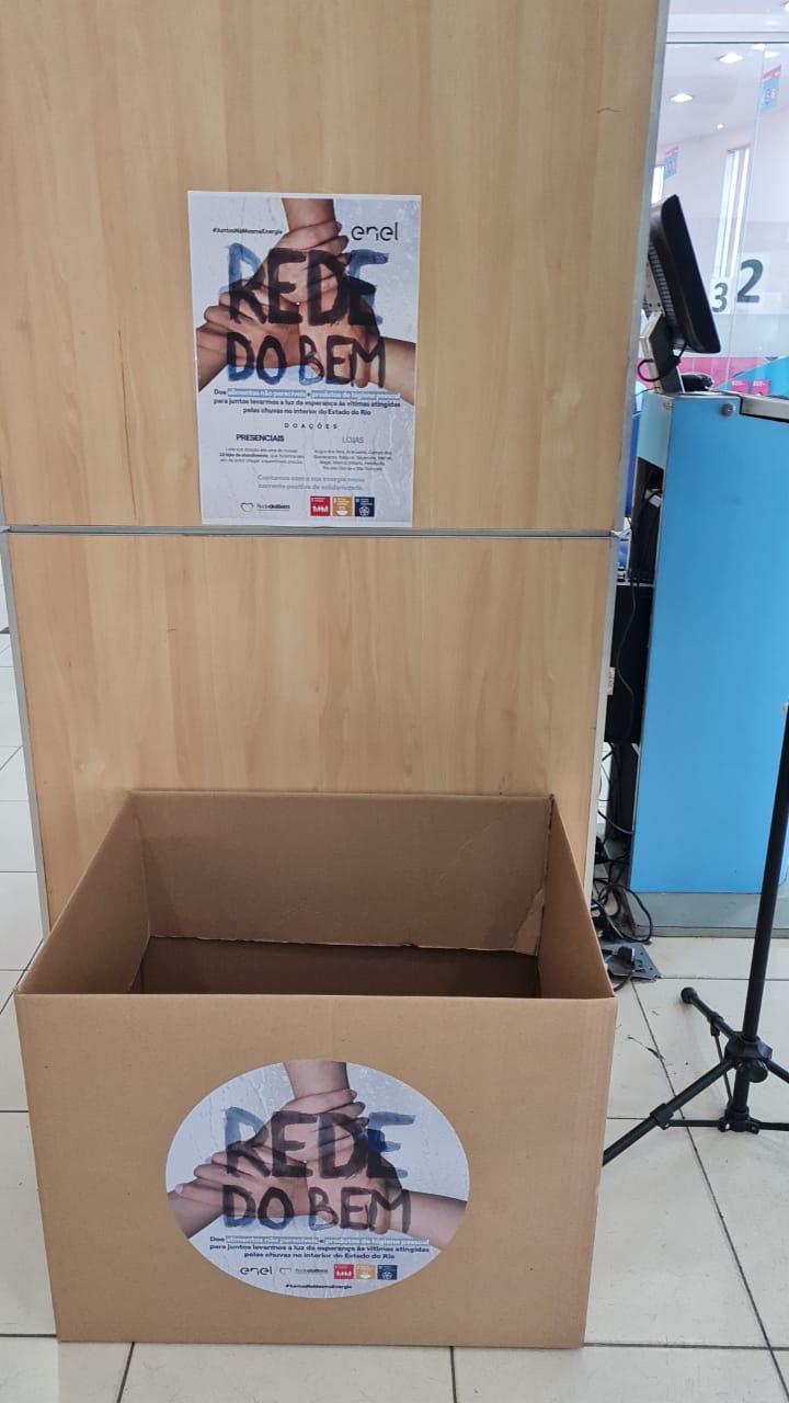 Enel Distribuição Rio promove campanha de arrecadação de suprimentos para vítimas das chuvas do interior do estado