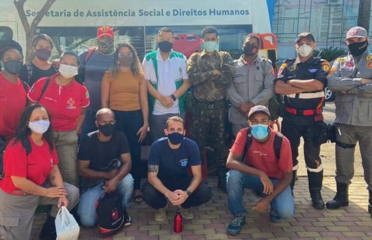 Bombeiros de Três Rios e equipe da Assistência Social vão a Petrópolis auxiliar vítimas das chuvas&nbsp;