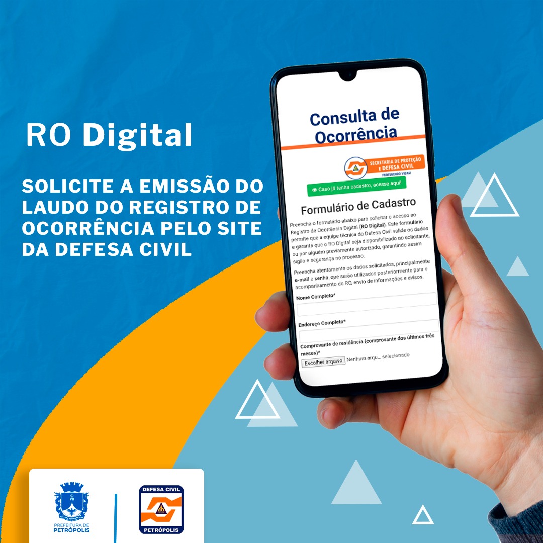 Prefeitura passa a disponibilizar laudos de registros de ocorrências da Defesa Civil de forma digital
