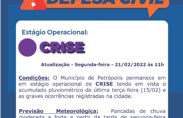 Defesa Civil alerta previsão de chuva moderada a forte que podem voltar a ocorrer na cidade nos períodos da tarde e noite desta segunda (21)