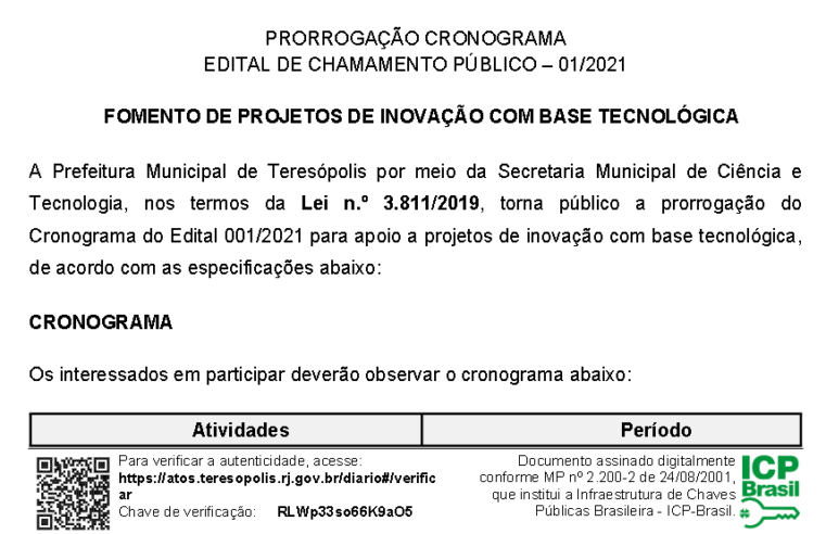 Prefeitura de Teresópolis prorroga inscrição para projetos inovadores
