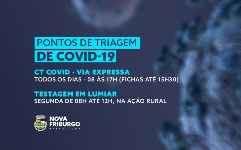 Com queda da contaminação, Prefeitura de Nova Friburgo diminui centros de testagem contra a covid-19