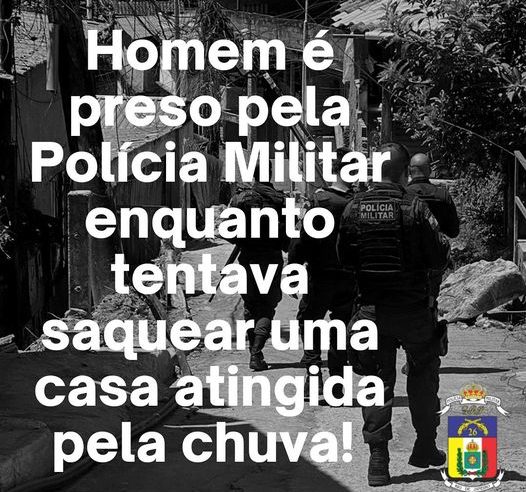 Polícia Militar prende homem em flagrante por tentativa de furto em residência localizada em área de deslizamento no Alto da Serra