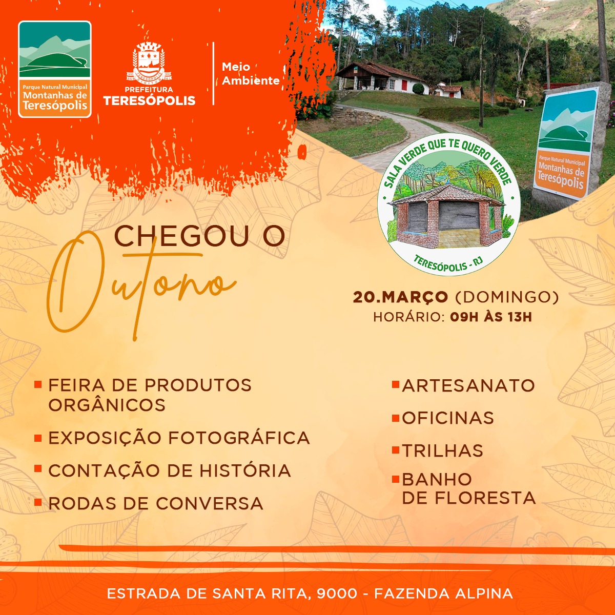 Prefeitura celebra a chegada do Outono com programação especial no domingo, 20/03, no Parque Montanhas de Teresópolis