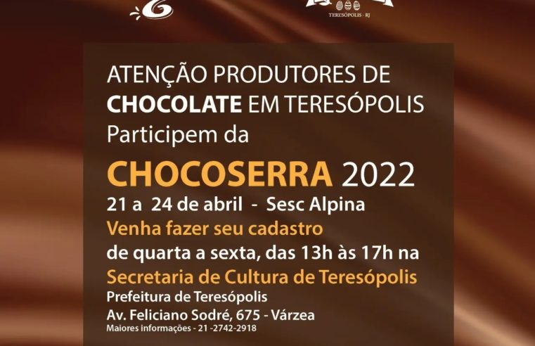 Produtores de chocolate podem se cadastrar para participar do festival&nbsp;