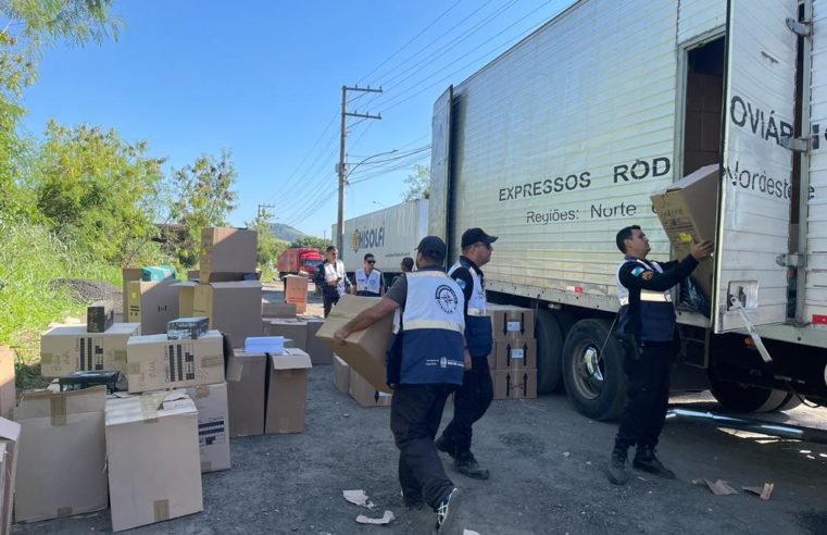 Operação Foco apreende 3 toneladas de mercadorias pirateadas