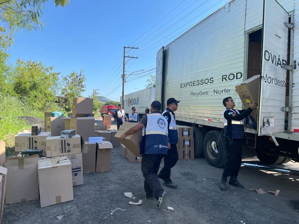 Operação Foco apreende 3 toneladas de mercadorias pirateadas