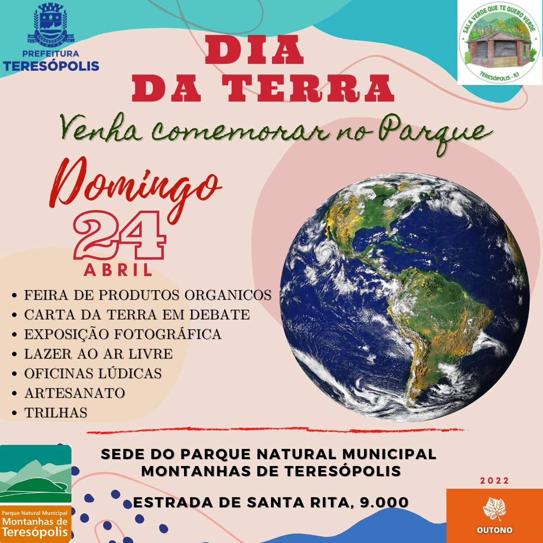 Teresópolis comemora Dia da Terra neste domingo, 24/04, com programação no Parque Municipal