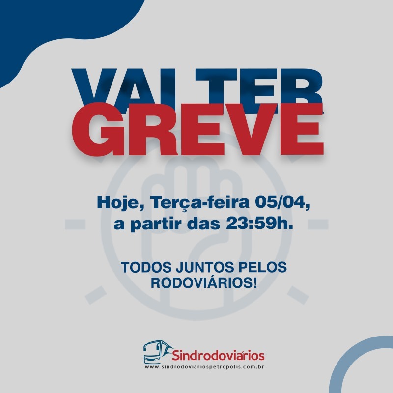 Greve dos rodoviários de Petrópolis começa às 23h59 de hoje (05)