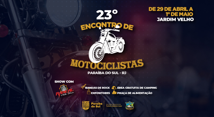 Encontro de Motociclistas acontece neste fim de semana em Paraíba do Sul