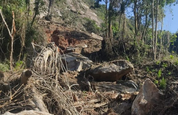 Mais 250 toneladas de rocha são removidas do Alto da Serra e Chácara Flora