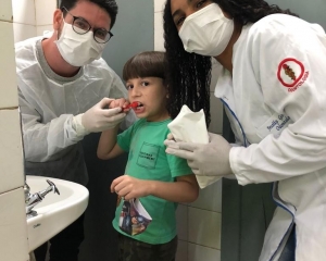Saúde na Escola: crianças de Riograndina participam de ação sobre higiene bucal