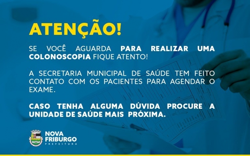 Prefeitura de Nova Friburgo realiza colonoscopias para zerar fila de espera