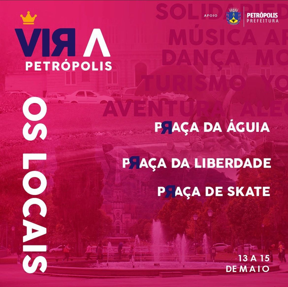 “Vira Petrópolis” vai levar atividades culturais, esportivas e muita música para a Cidade Imperial
