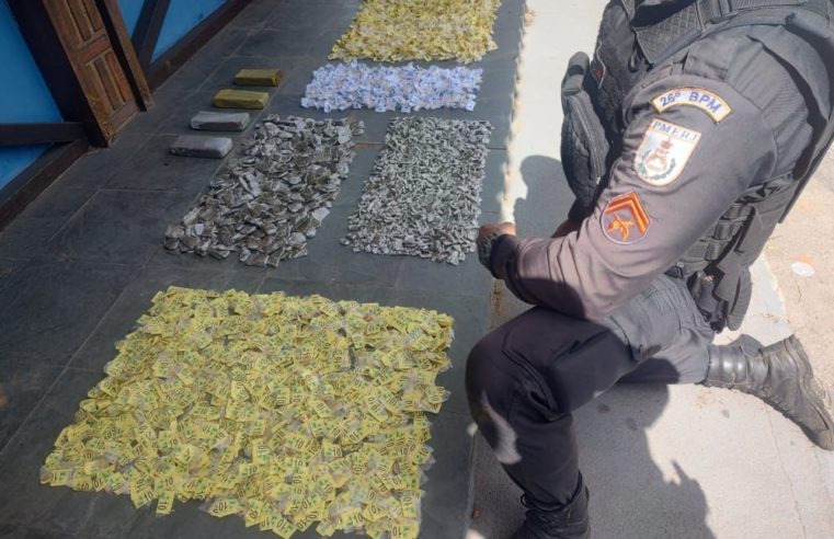 Polícia Militar apreende grande quantidade de drogas no Carangola