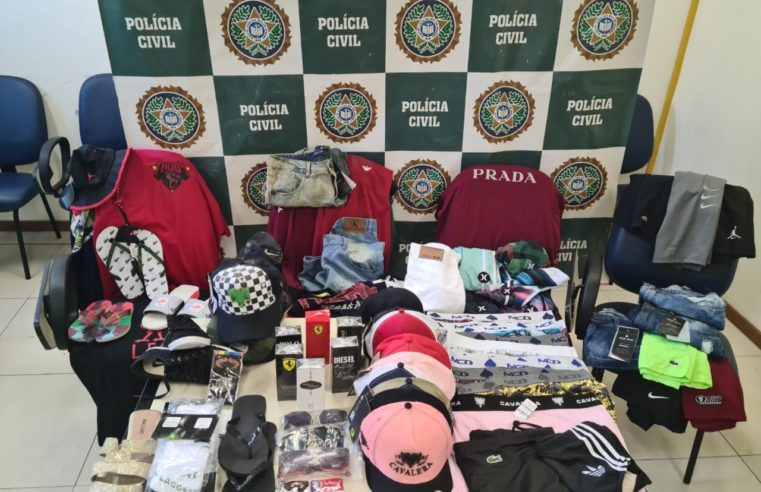 Polícia Civil realiza operação contra quadrilha que comercializa materiais falsificados na Baixada Fluminense