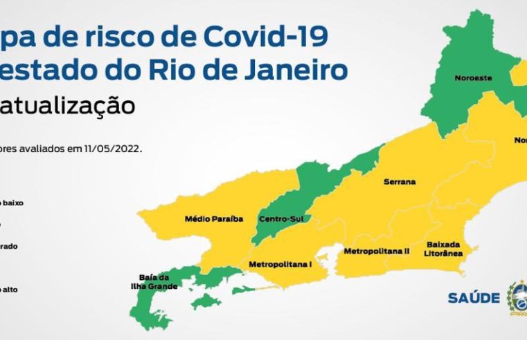 Mapa de Risco da COVID-19 no Estado do Rio de Janeiro apresenta queda no número de internações e óbitos