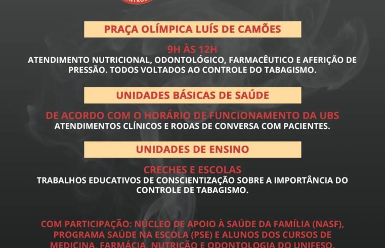 Dia Mundial Sem Tabaco: Teresópolis fará ações de saúde, na terça-feira (31)