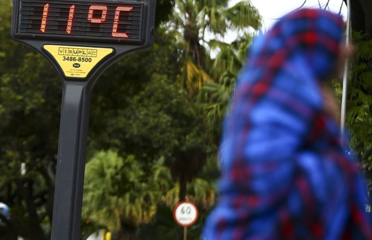 Inmet emite alerta de risco à saúde por conta de frio intenso