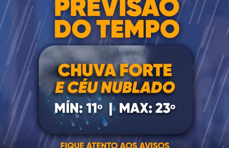 Previsão de tempo instável para este domingo, com possibilidade de chuva no período da tarde