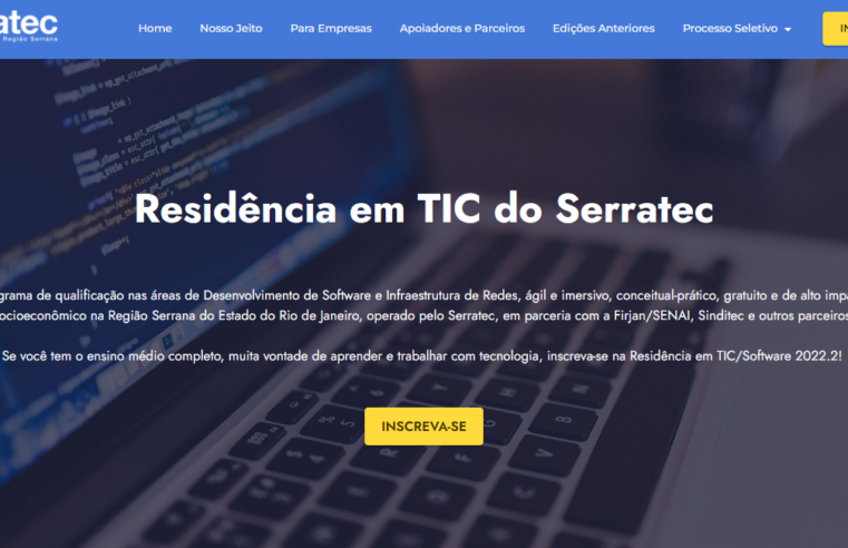 Inscrições para Residência em Tecnologia da Informação do Serratec Região Serrana estão abertas