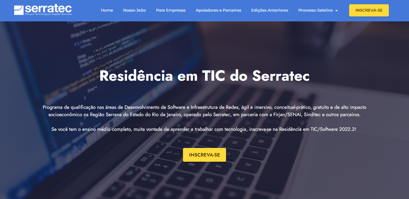 Inscrições para Residência em Tecnologia da Informação do Serratec Região Serrana estão abertas