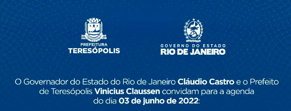Governador Cláudio Castro vai a Teresópolis nesta sexta-feira
