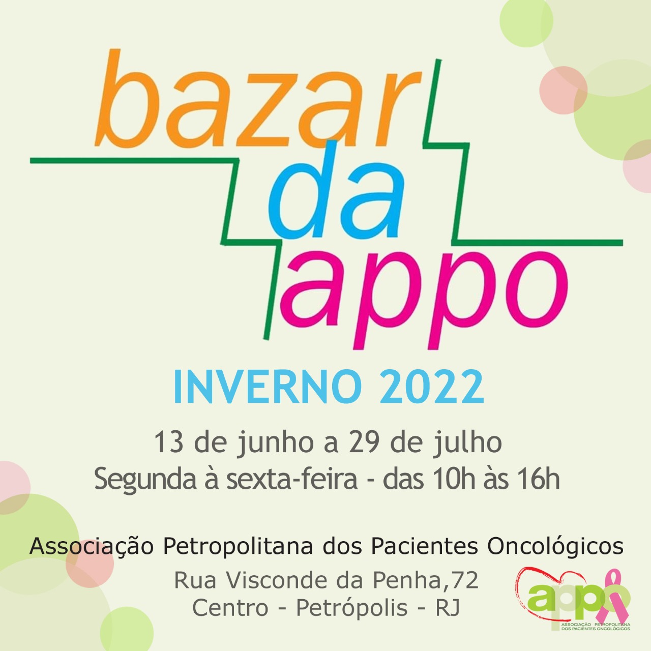 Próxima edição do bazar da APPO já tem data marcada