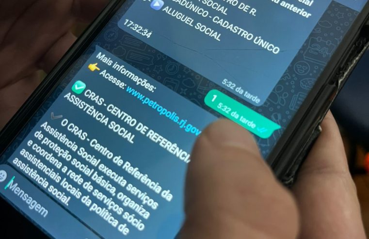 WhatsApp da Assistência Social tira dúvidas sobre aluguel social, CadÚnico e Cras