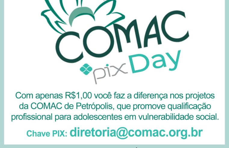 Comac adere ao Pix Day como alternativa para ajudar nas contas da instituição