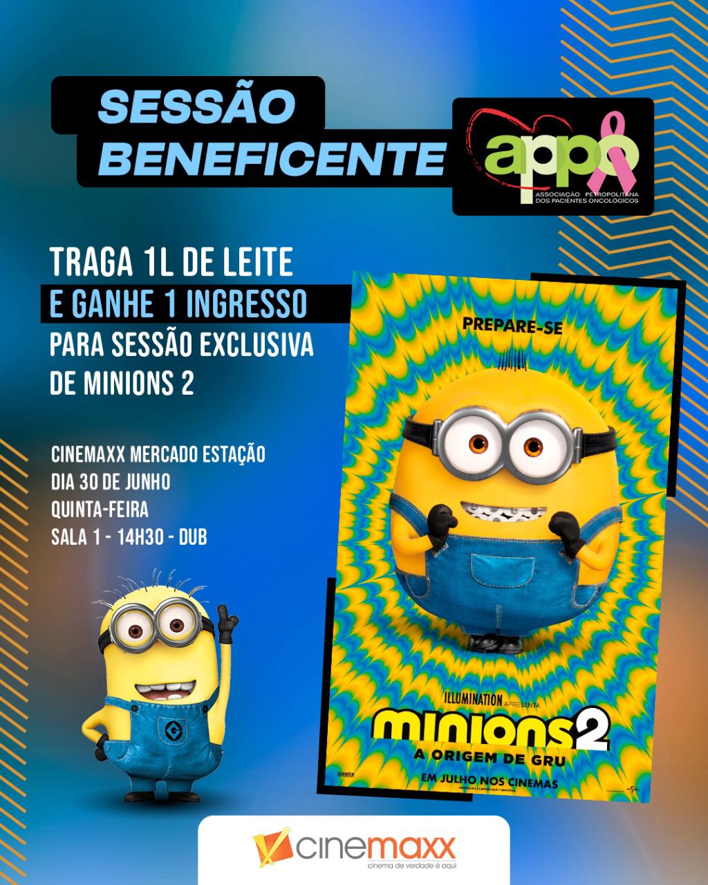 Cinemaxx promove ação solidária destinada para a APPO