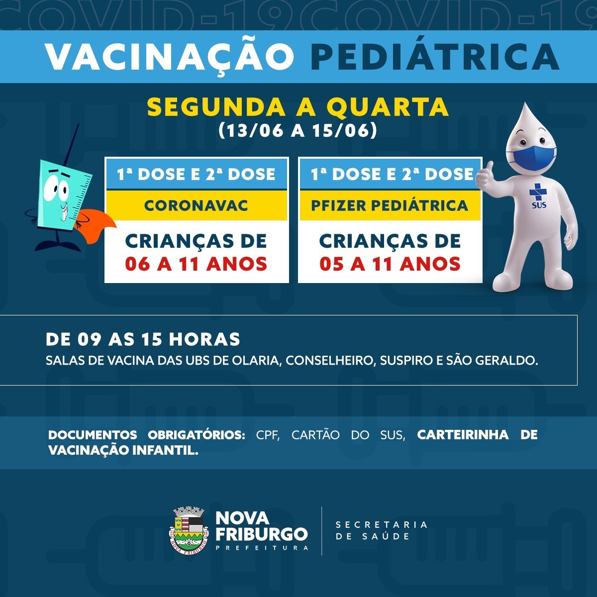 Vacinação da terceira dose para adolescentes continua em Nova Friburgo