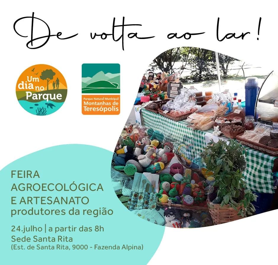 Evento ‘Um dia no Parque’ movimenta a sede Santa Rita do Parque Municipal Montanhas de Teresópolis no domingo, 24/07