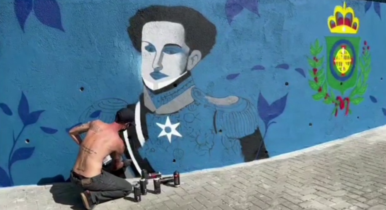Projeto Grafite Imperial reproduz a chegada de Dom Pedro I à Petrópolis
