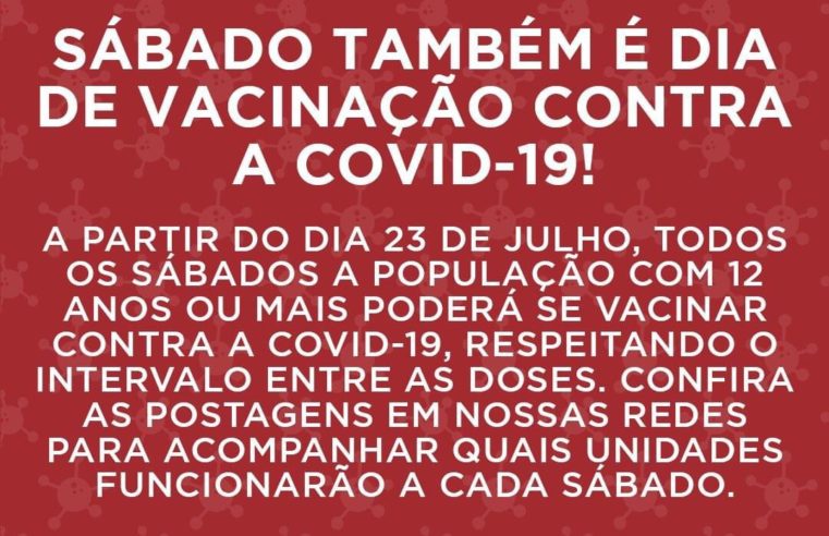 Teresópolis terá vacinação contra COVID-19 aos sábados