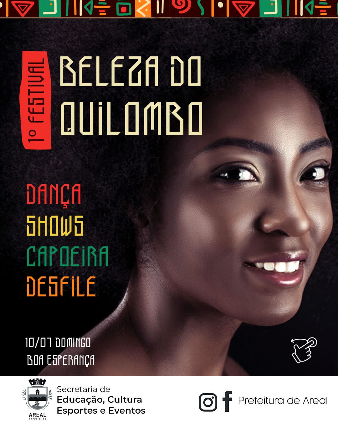Evento “Belezas do Quilombo” vai ser realizado neste domingo (10) em Areal