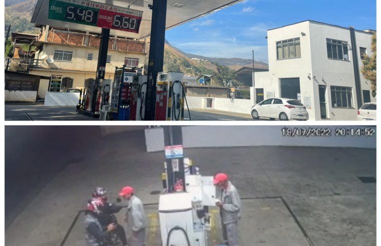 Bandidos atiram contra frentistas durante assalto a posto de gasolina, em Petrópolis